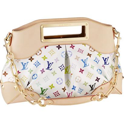 Louis Vuitton M40255 Monogram Multicolore Judy MM Blanc Handbags