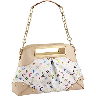 Louis Vuitton M40253 Monogram Multicolore Judy GM Blanc Handbags