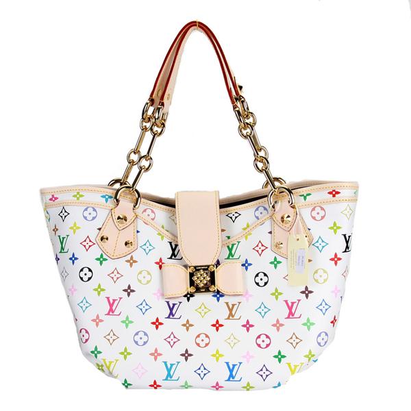 Louis vuitton M40303 Multicolor Annie GM white2010 winter handbag Bag