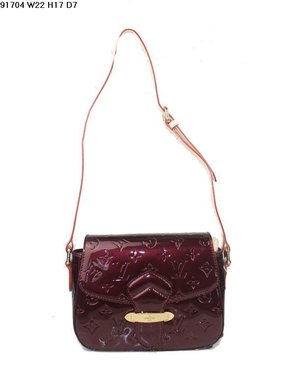 Louis Vuitton Monogram Vernis 91704 wine red Handbags