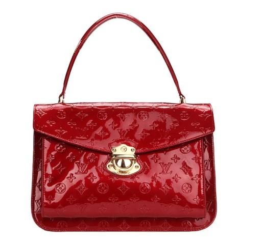 Louis Vuitton Monogram Vernis leather Romaine red M91394 Handbag