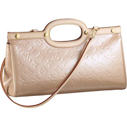 Louis Vuitton M91391 Monogram Vernis Roxbury Drive Rose Florentin Handbag
