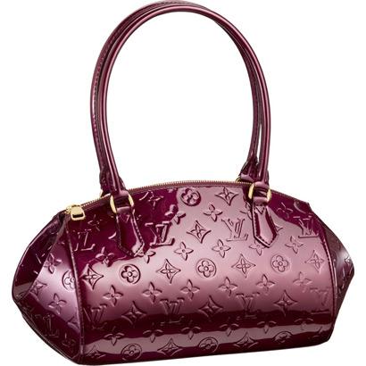 Louis Vuitton M91492 Monogram Vernis Sherwood PM Rouge Fauviste Handbags