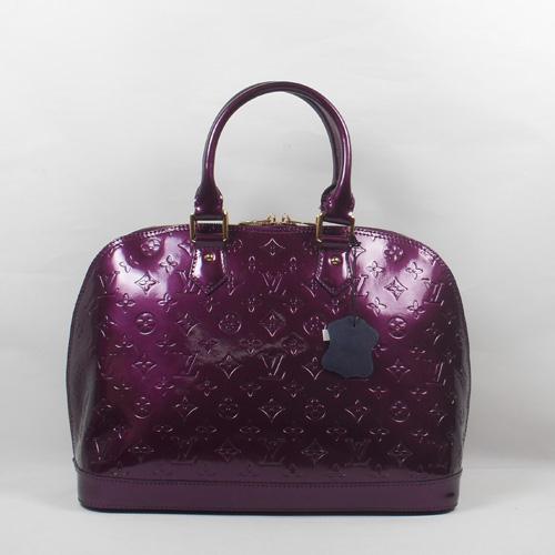 Louis Vuitton Monogram Vernis Alma MMPurple 93625 Handbag