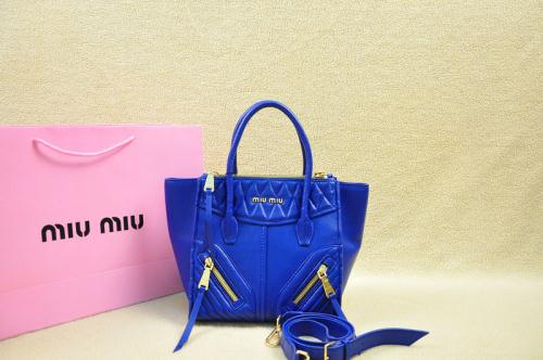 2014 Miu Miu 1032 blue Handbag