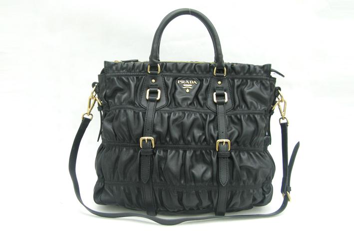 Prada Nappa Leather Top Handle Bag black BN1335 Handbags