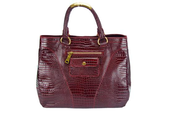 2012 new Prada crocodile leather handbag 4145 Red Handbags