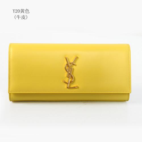 2013 YSL Classic Monogramme Saint Laurent Clutch Bag Y20 yellow Handbag