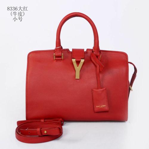 2013 YSL Mini Cabas Chyc Calfskin leather handbag 8336 big red Bag