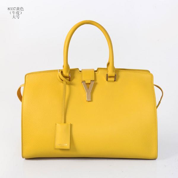 2013 YSL Cabas Chyc calfskin medium handbag 279079 yellow Handbags