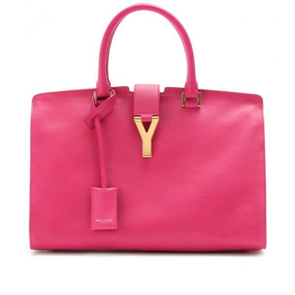 2013 YSL Cabas Chyc calfskin handbag medium 279079 peach red Bag