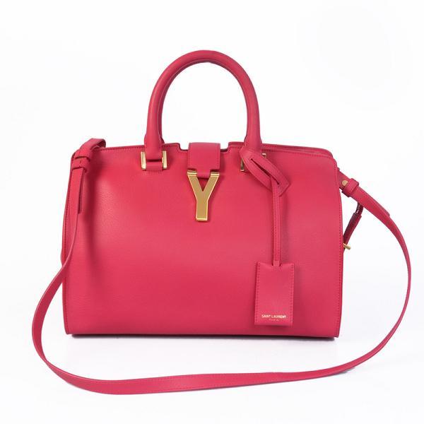 2013 YSL Mini Cabas Chyc Calfskin leather handbag 8220 peach red Handbags